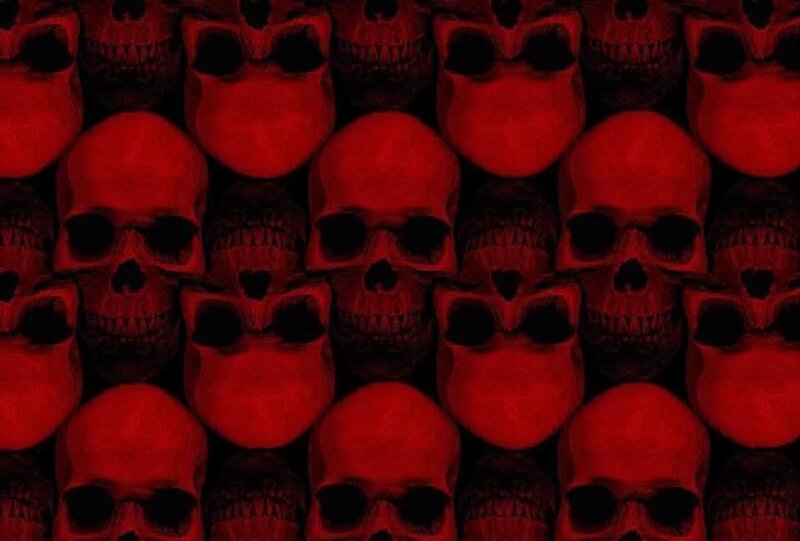 Repeating Red Skulls