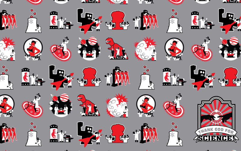 Repeating Science Icons