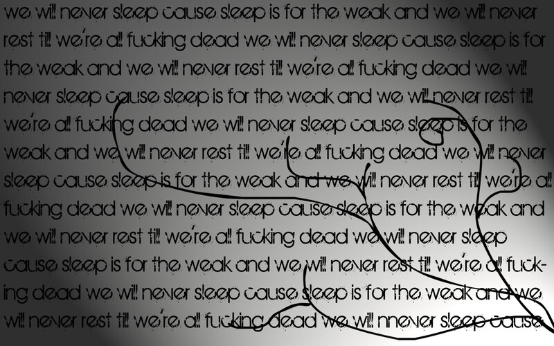 repeating text with sketch