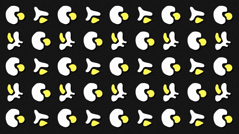 Repeating White and Yellow Shapes