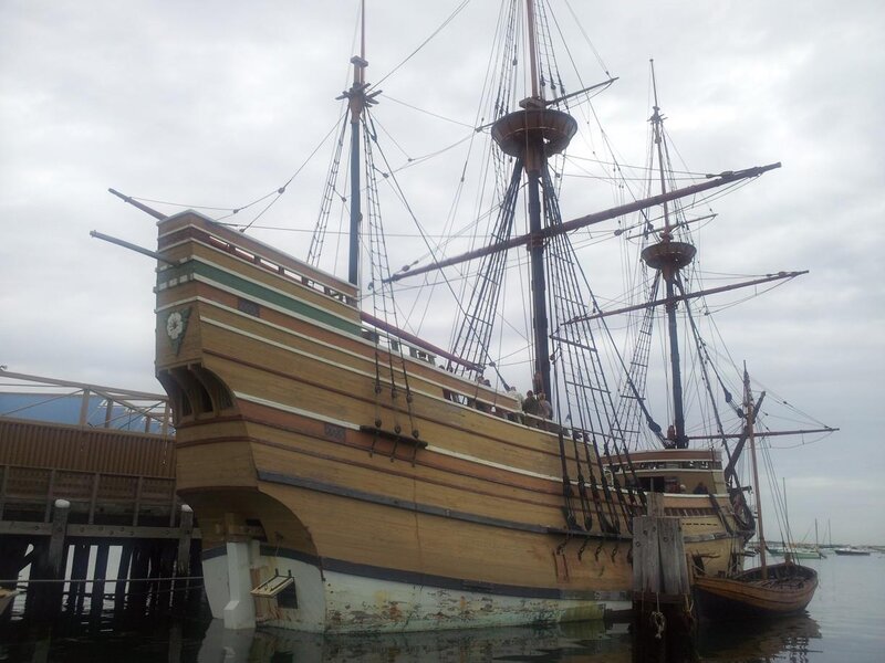 Replica Ship at Dock — Brown