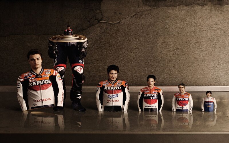 Repsol Honda riders in scale