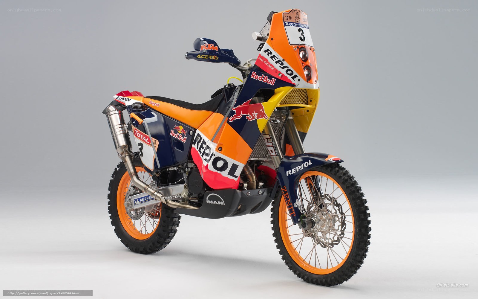 Repsol KTM rally motorcycle