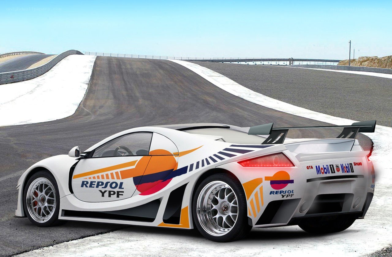 Repsol YPF race car on track