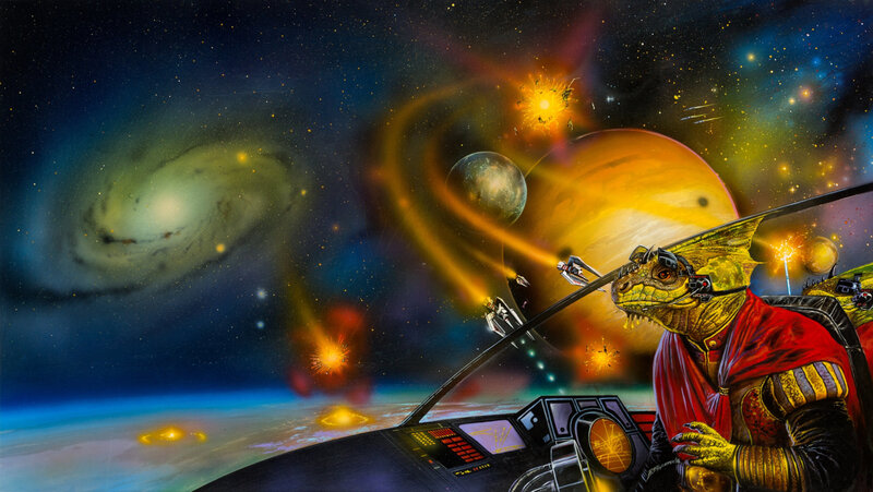 Reptilian Pilot in Cockpit
