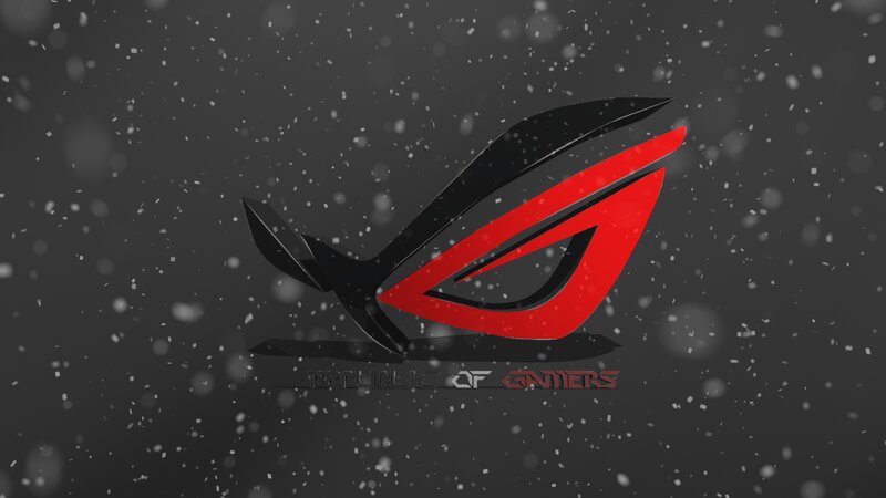 Republic of Gamers Logo — Black, Dark, Dramatic