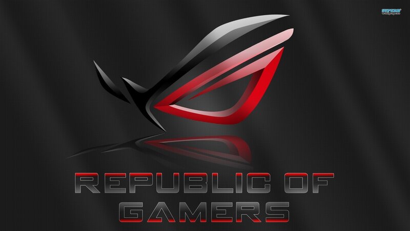 Republic of Gamers Logo — Black, Dramatic, Digital Art, Text