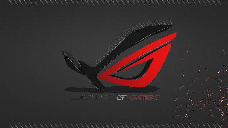 Republic of Gamers Logo — Black, Dynamic