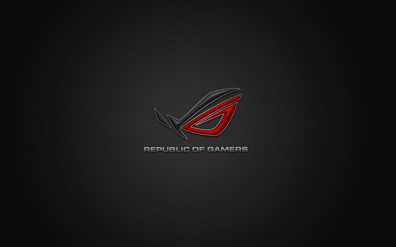 Republic of Gamers Logo — Black, Minimalist, Digital Art, Text