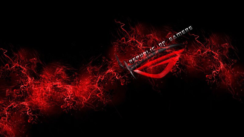 Republic of Gamers Logo — Red, Dramatic, Digital Art, Red Energy