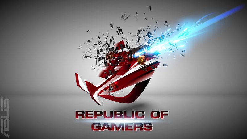Republic of Gamers Logo — Red, Dramatic, Digital Art