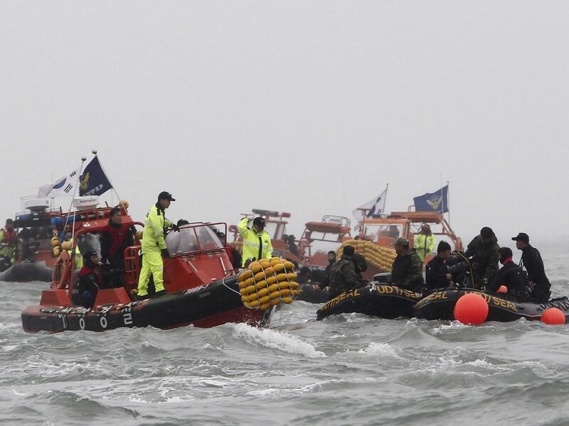 Rescue Boats in Rough Sea