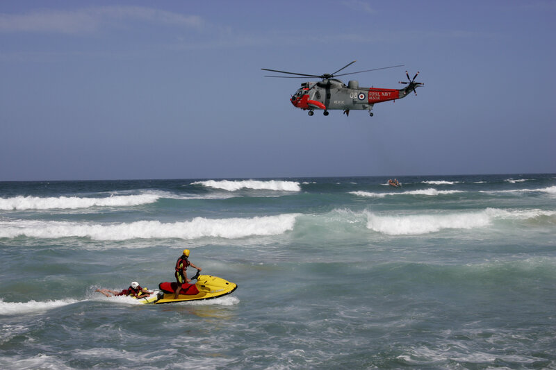 Rescue operation at sea