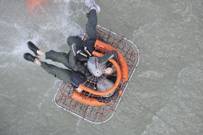 Rescue operation on water