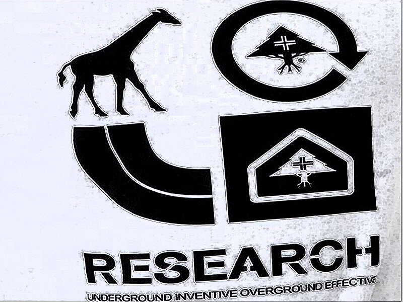 research logo with animal and symbols