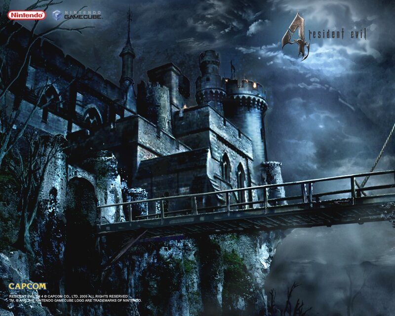 Resident Evil 4 castle artwork