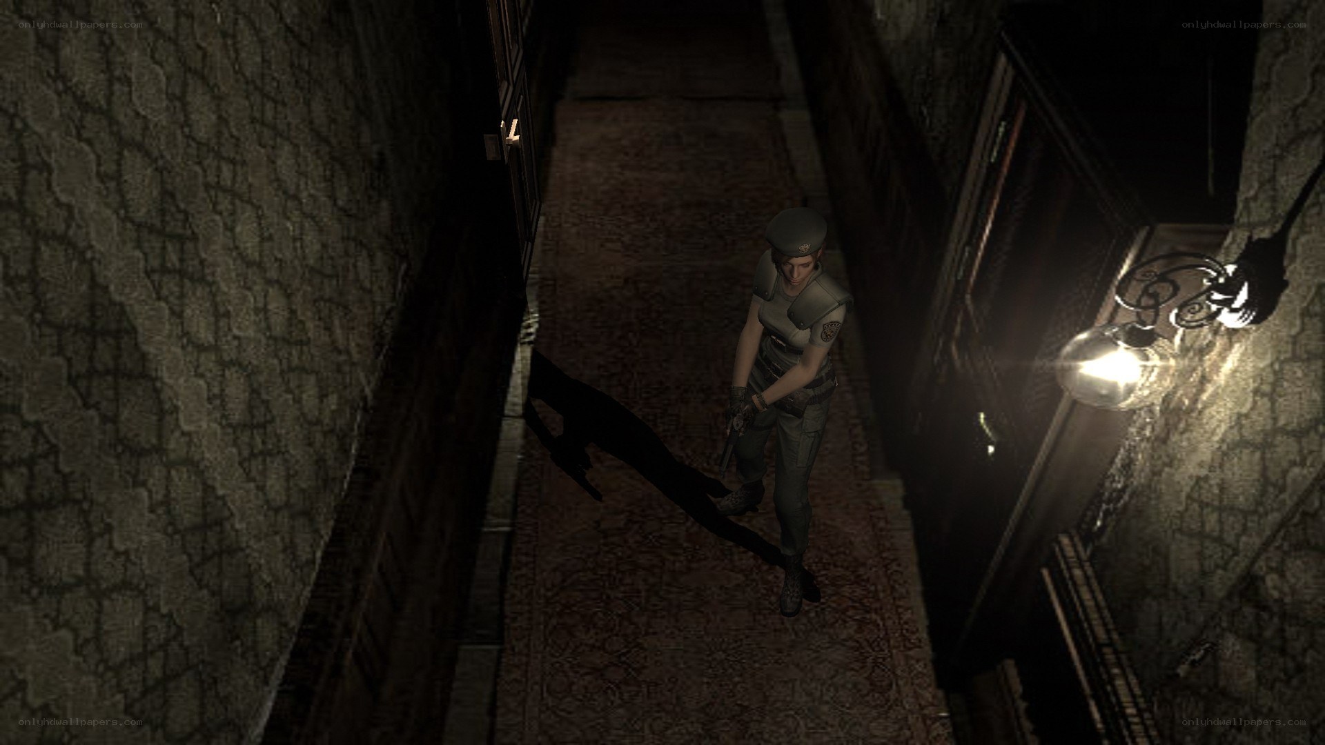 Resident Evil 4 character in hallway