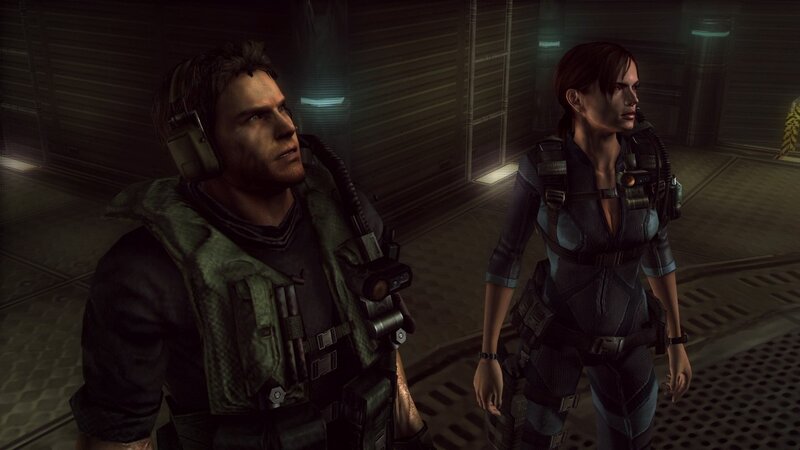 Resident Evil 6 characters in corridor