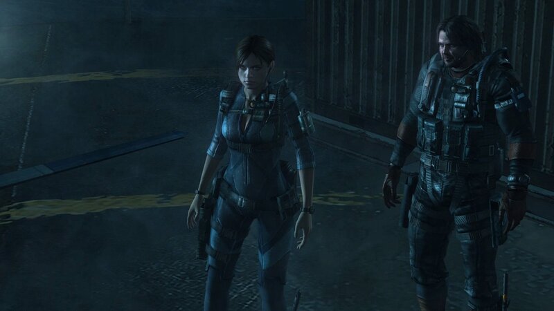 Resident Evil 6 characters in warehouse