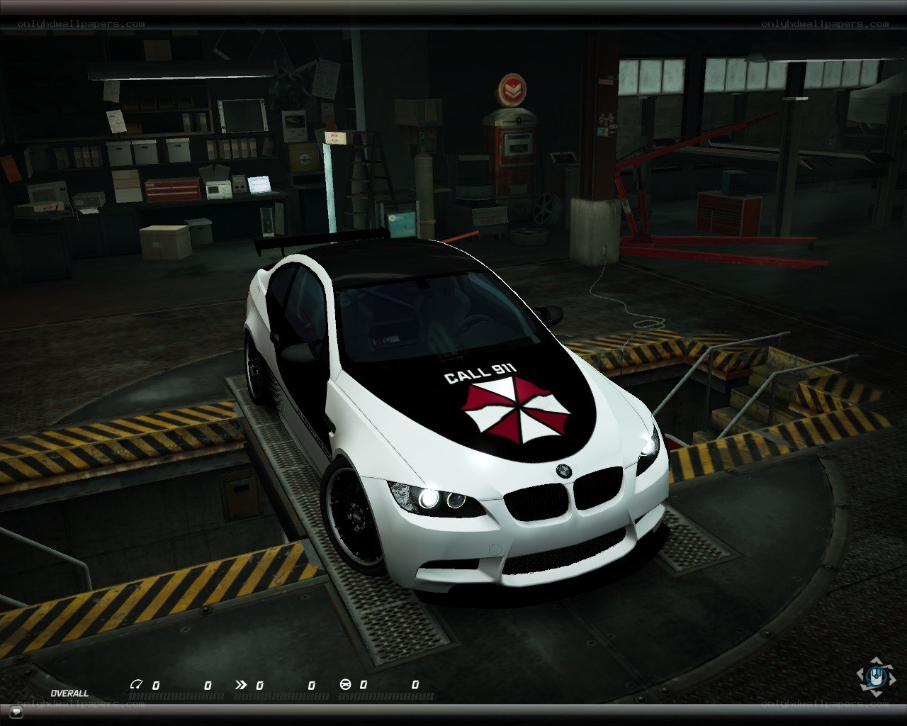 Resident Evil BMW in garage