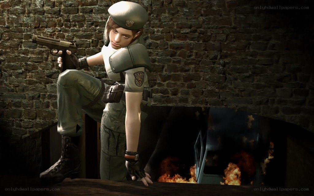 Resident Evil character in action