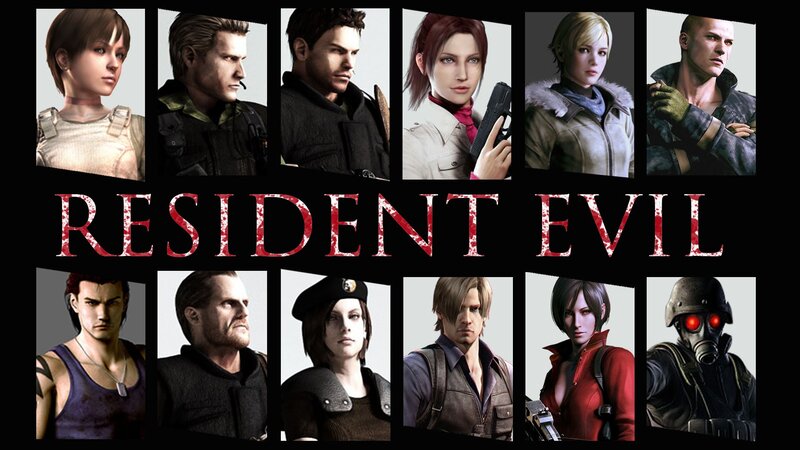Resident Evil characters collage
