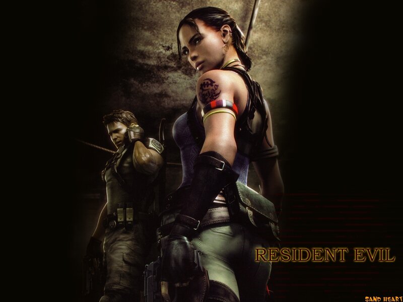 Resident Evil characters in action
