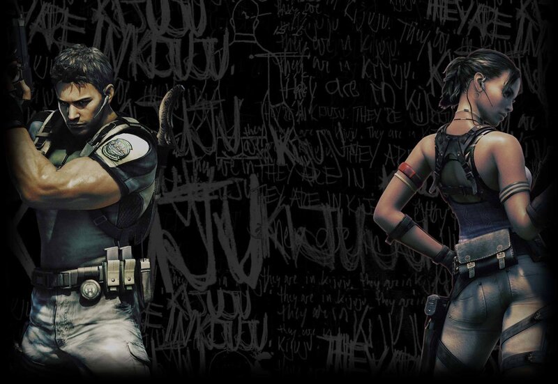Resident Evil characters in graffiti