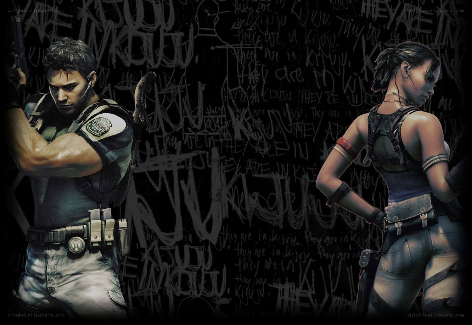 Resident Evil characters in graffiti