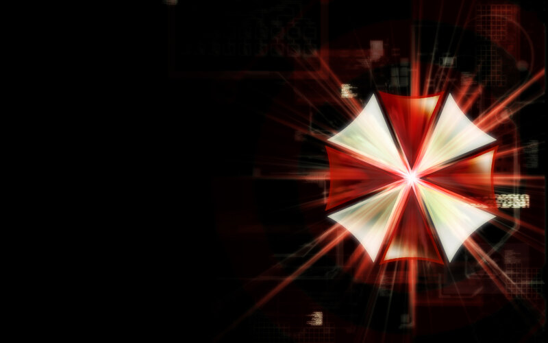 Resident Evil logo on digital background