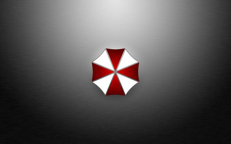 Resident Evil logo on metal
