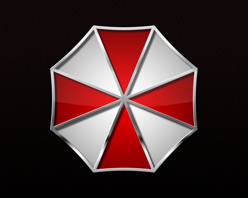 Resident Evil Logo — Red, Dark, 3d Render, Carbon Fiber
