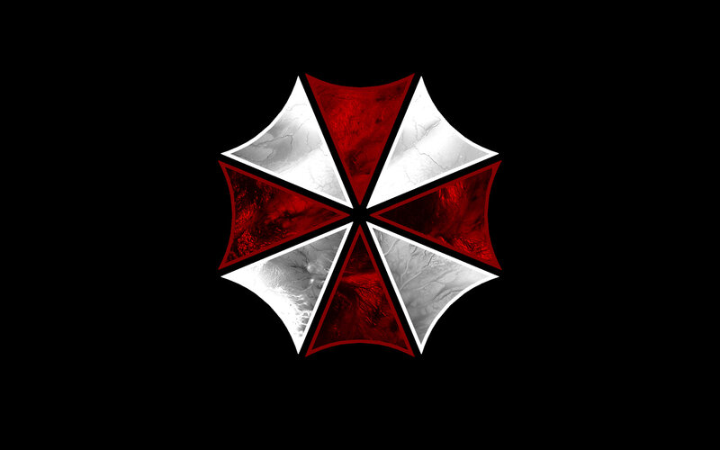 Resident Evil Logo — Red, Dark, Digital Art, White