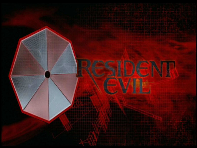 Resident Evil logo with Umbrella Corporation symbol