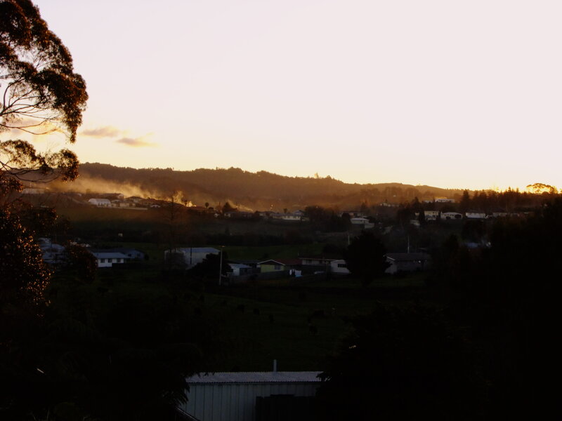Residential Area at Sunset