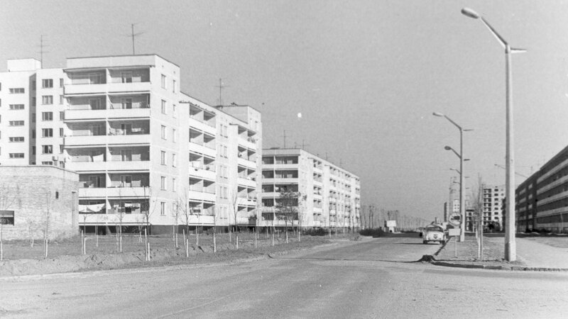 Residential buildings in a city