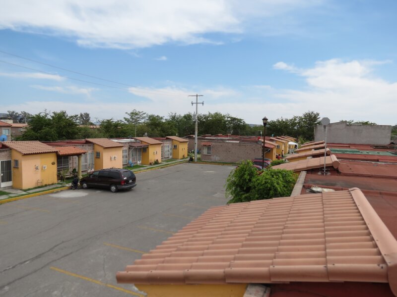 Residential complex with yellow houses