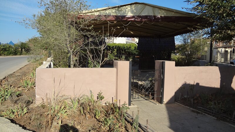 Residential entrance with canopy