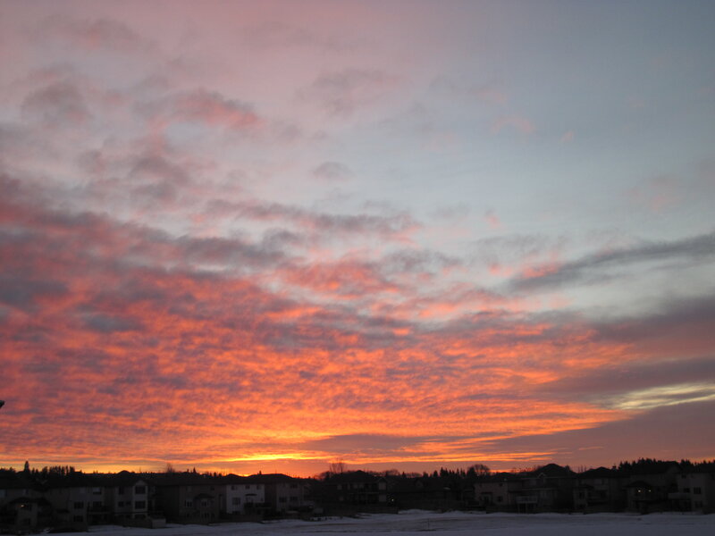 Residential Houses at Sunset — Orange