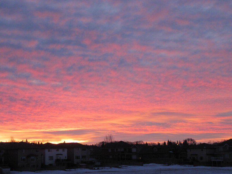 Residential Houses at Sunset