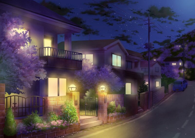 Residential Street at Night