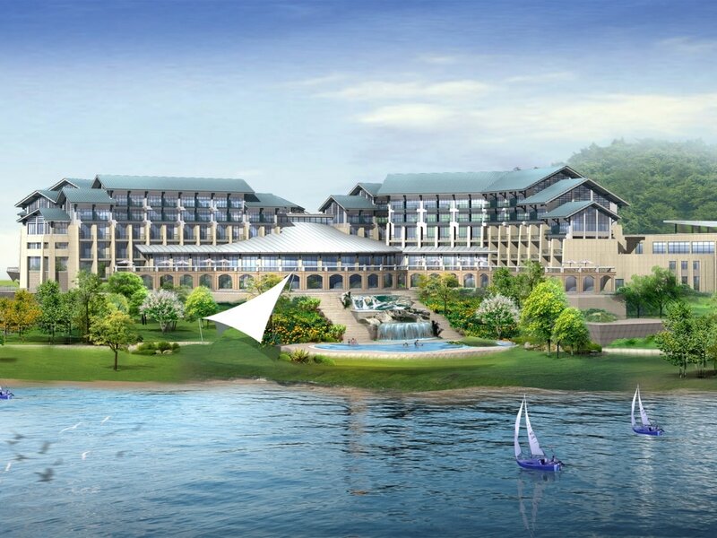 Resort by the lake