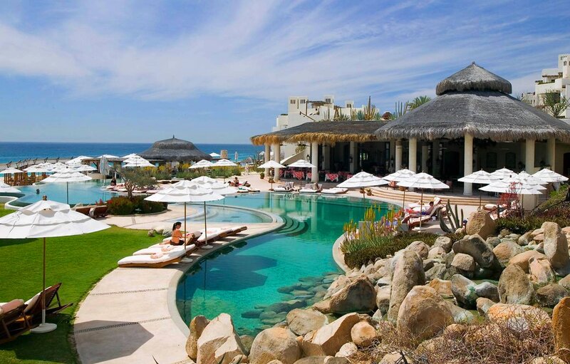Resort Pool Area — Blue, Relaxed, Afternoon, Photograph