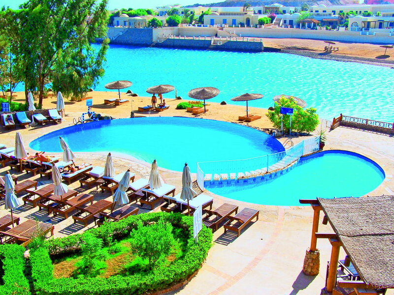 Resort Pool Area — Blue, Relaxed, Afternoon