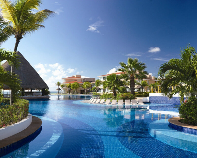Resort Pool Area — Blue, Serene, Afternoon, Photograph