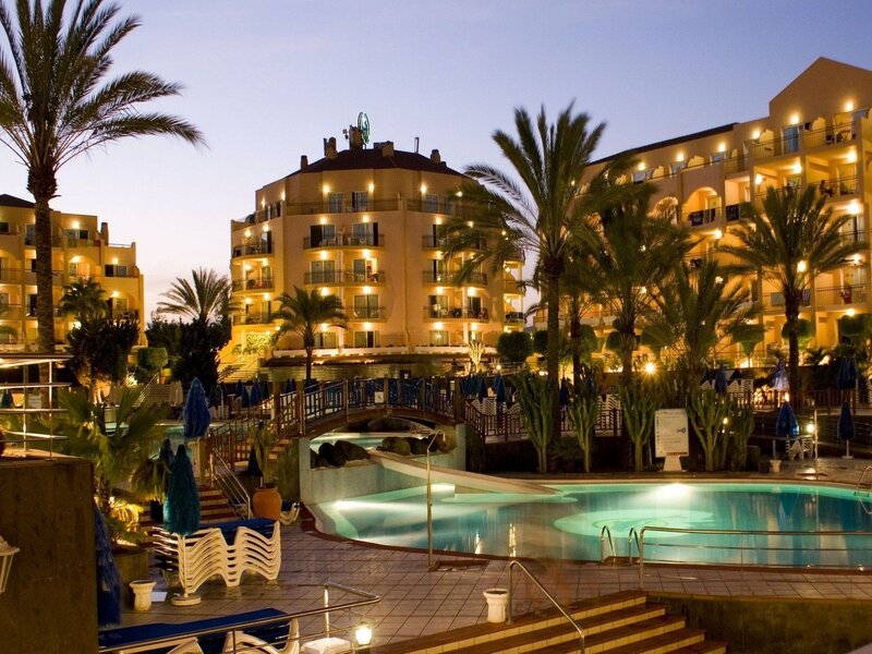 Resort Pool at Dusk — Blue, Calm, Night