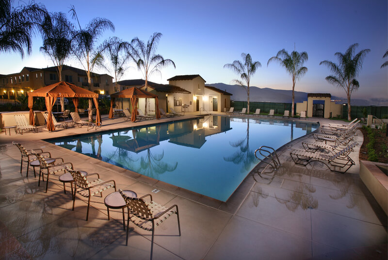 Resort Pool at Dusk