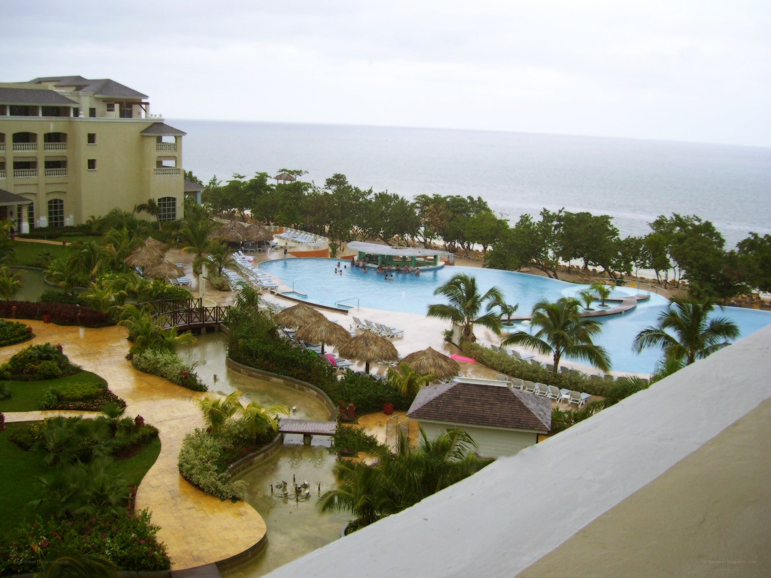 resort pool overlooking ocean