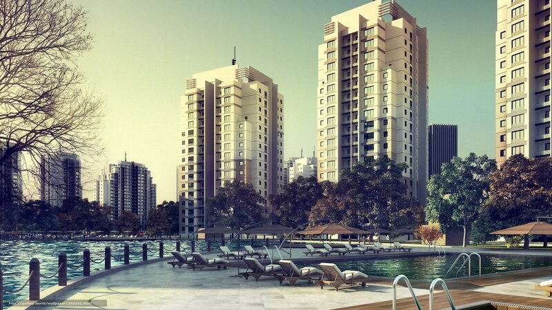 Resort Pool with High-rises