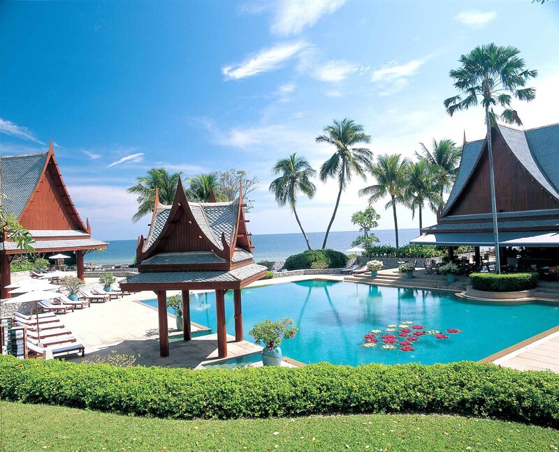 Resort Pool with Ocean View — Blue, Serene